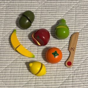 Hape Wooden Fruit Play Set | Wooden Play Food | Food for Play Kitchen